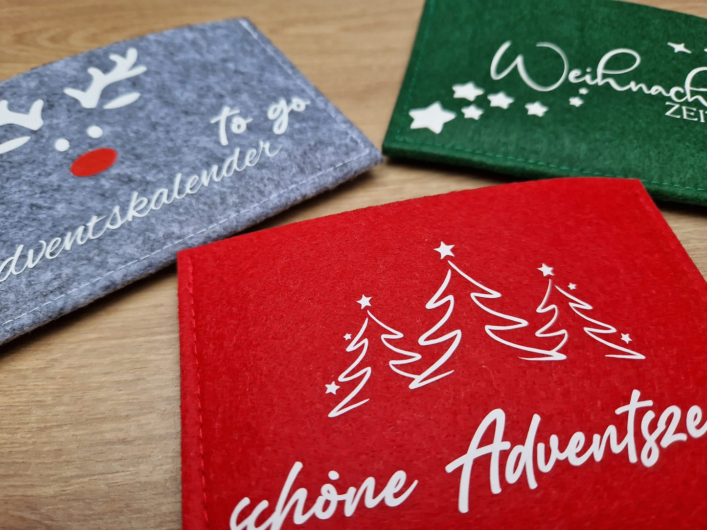 Adventskalender "to go" Filz-Hülle mit Blister