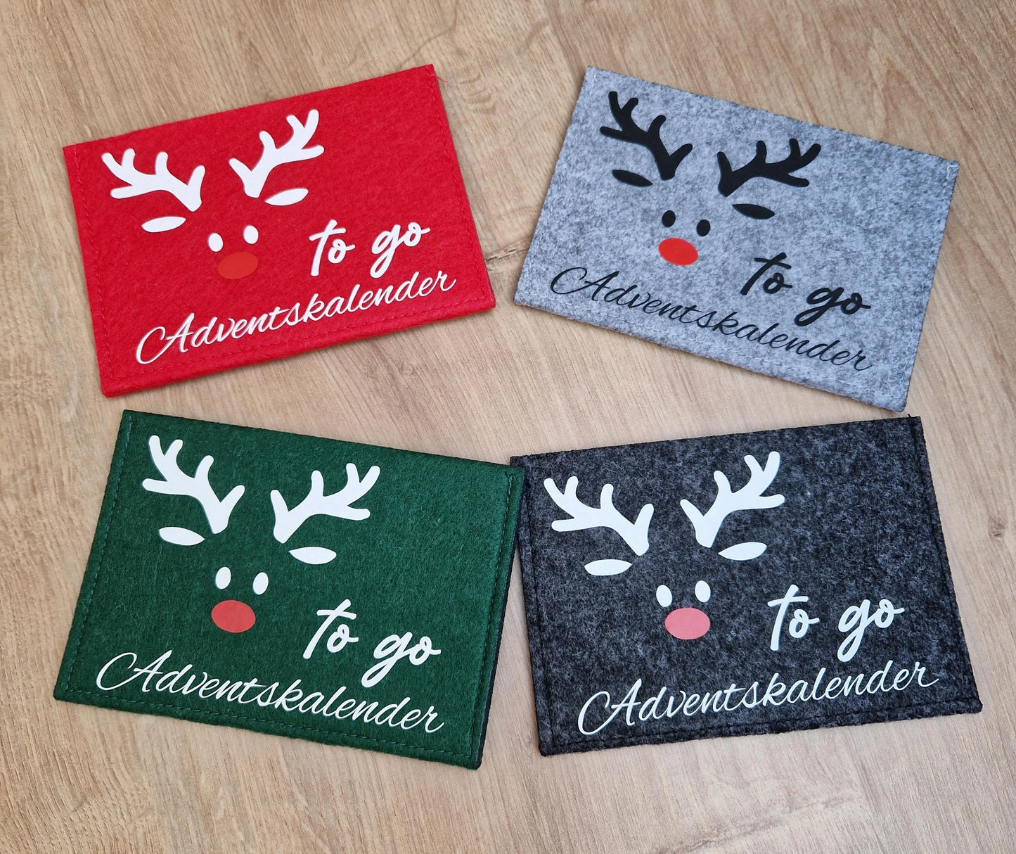 Adventskalender "to go" Filz-Hülle mit Blister