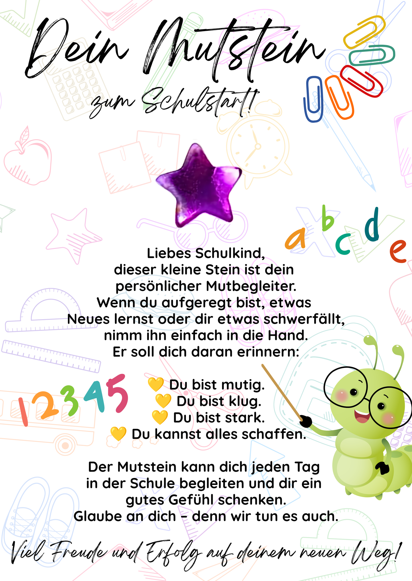 Mutstein zum Schulstart