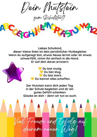Mutstein zum Schulstart