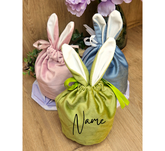 Osterbeutel mit Hasenohren personalisiert