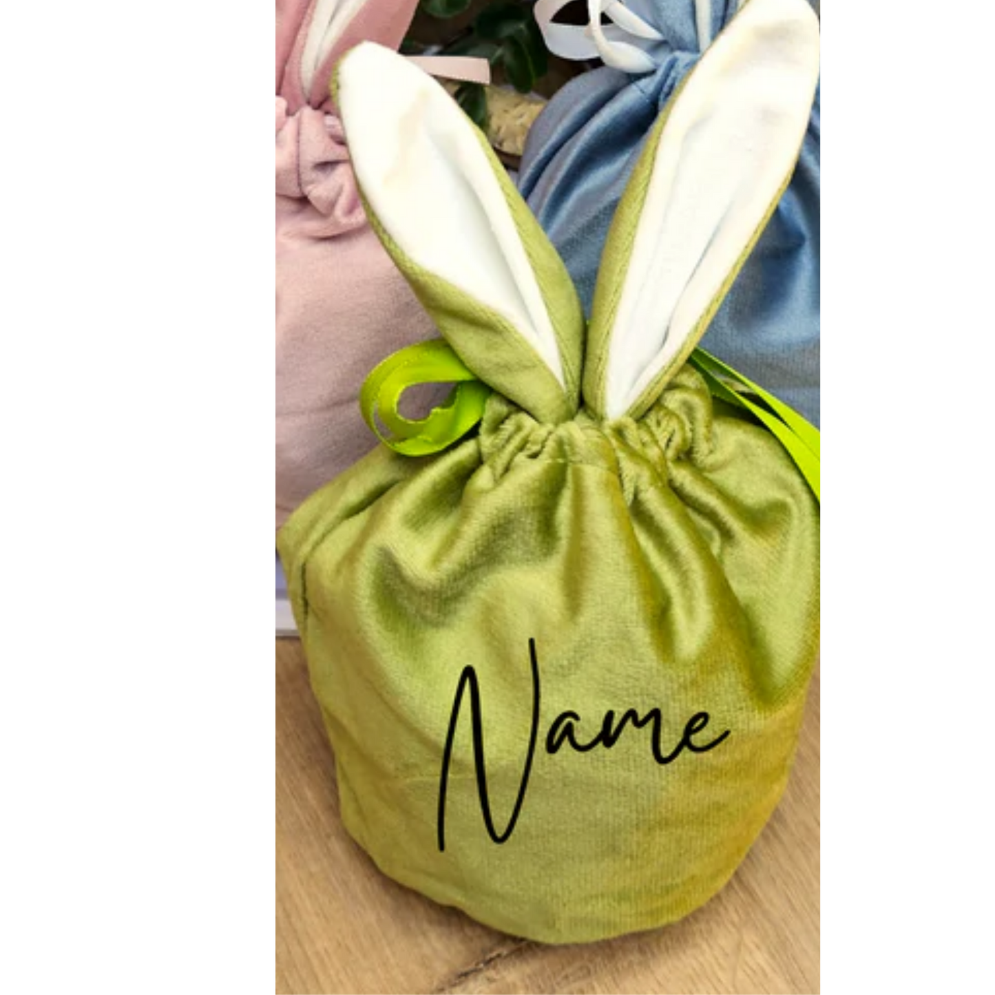 Osterbeutel mit Hasenohren personalisiert