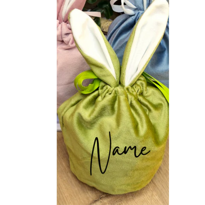 Osterbeutel mit Hasenohren personalisiert