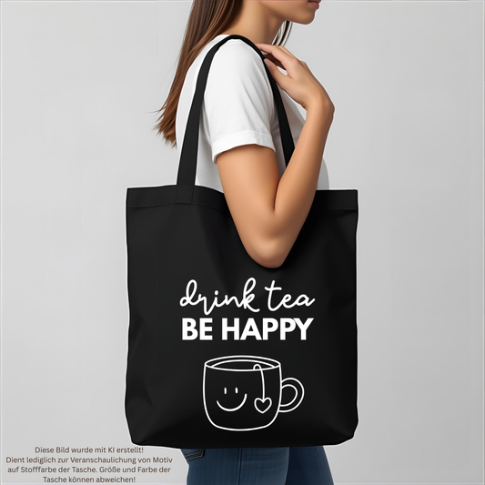 Tasche "drink tea, be happy"